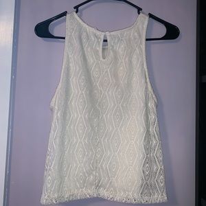 White lace tank